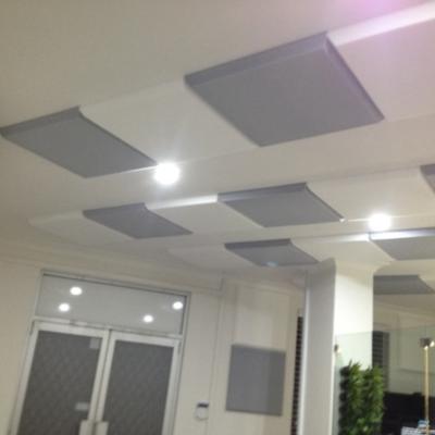 Plano Bevel Tiles White And Grey Mix Small Open Plan Office